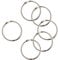 FEPITO 15 Pack 1.8 Inch Diameter Book Loose Leaf Binder Rings Key Keychain Rings, Silver Index Card Rings