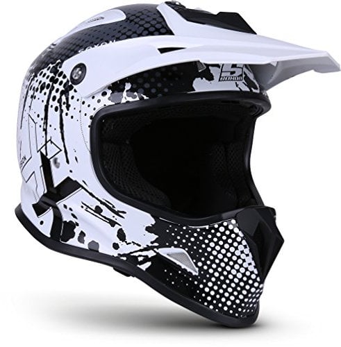 Soxon® SKC-33 „Fusion White“ · Kinder Cross-Helm · Motorrad-Helm MX Cross-Helm MTB BMX Cross-Bike Downhill Off-Road Enduro-Helm · ECE 22.05 Schnellverschluss SlimShell Tasche XS (51-52cm)