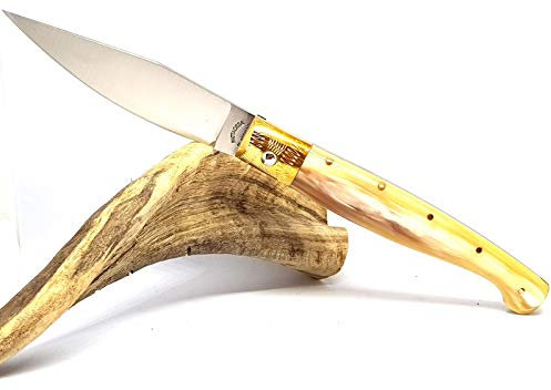 artigiano roberto monni Coltello Artigianale SARDO PATTADA Tascabile Manico in Corno Collezione Sardegna Art 45