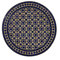 Casa Moro Balkontisch Gartentisch Rund – Terrassentisch Mosaiktisch Fliesentisch | Tisch Esstisch aus Marrakesch Marokko Ø 60 cm Blau-Terracotta