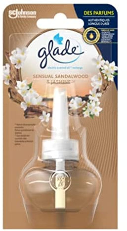 Glade Electric Scented Oil – Elektrische Nachfüllpackung für Duftöl, Sensual Sandalwood & Jasmin, 1 Nachfüllpack