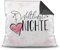 Familie-Kissen mit Spruch für die Weltbeste Nichte - Kissenbezug inklusive Kissen/Verwandte/Geschenk-Idee/Liebling/Kinder/Farbkissen Rückseite Schwarz