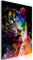 decomonkey Bilder Tiger 80x120 cm 1 Teilig Leinwandbilder Bild auf Leinwand Vlies Wandbild Kunstdruck Wanddeko Wand Wohnzimmer Wanddekoration Deko Abstrakt Tiere