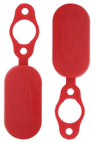 Alomejor 2PCS Elektroroller Ladeanschluss wasserdichte Abdeckung Roter Ladeanschluss wasserdichte Abdeckung Zubehör Passend für PR-O Elektroroller