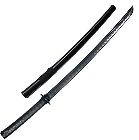 E-BOGU Martial Arts Polypropylene Training Sword Equipment (39) with Black Saya Scabbard