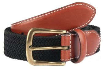 Dents Men’s Stretch Elastic Webbing Belt BLACK L