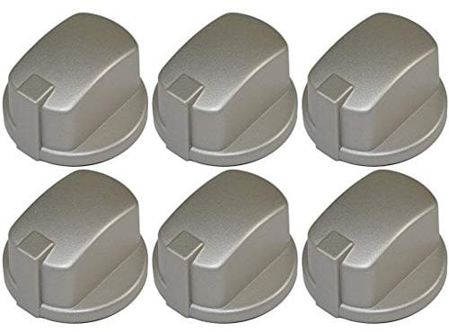 Ufixt Compatible Oven Cooker Hob Control Knob Inox Fits Indesit Pack of 6