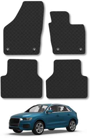 Audi Q3 (2011-2018) 3mm Rubber Car Mats | Tailored Fit Durable Floor Mats Full Coverage Protection Waterproof Accessories Easy Clean Anti Slip Made in the UK