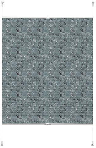 GARDINIA EASYFIX Plissee, Blickdichtes Faltrollo zur Befestigung ohne Bohren und Schrauben, Individuell verstellbar, 70 x 130, Blau Camouflage