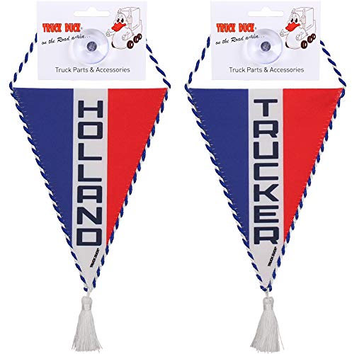 TRUCK DUCK® LKW Auto Wimpel Holland Trucker mit Saugnapf Mini Schal Flagge Fahne Banner Spiegel Deko