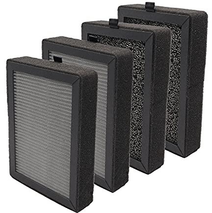 ACME FILTER ATXKXE Air Purifier Replacement Filters, 4-Pack, H13 True HEPA, Carbon, Fiberglass, Compatible with LEVOIT LV-H128