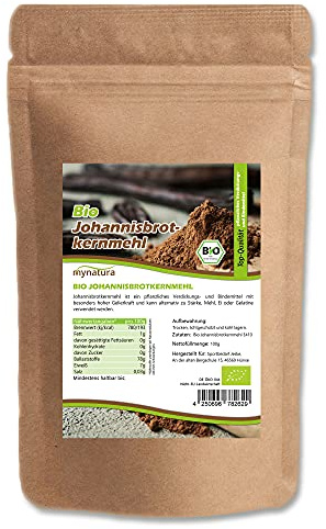 Mynatura Bio Johannisbrotkernmehl E410 fein I Bindemittel I Pflanzlich I Glutenfrei I Kochen I Backen I Im Beutel (1000g)