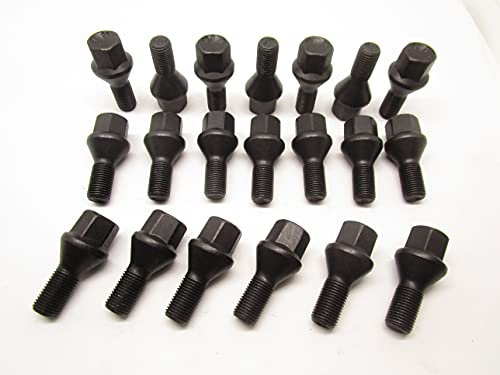 Kit 20 bulloni ruota neri compatibili con Alfa Romeo Mito Giulietta GT 156 147 ruote cerchi in acciaio e in lega Farad