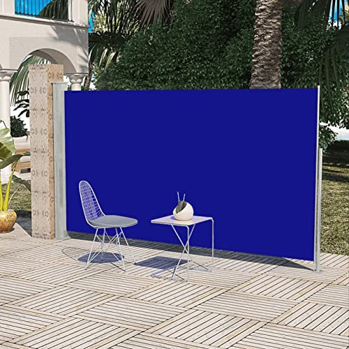 Leepesx Seitenmarkise, Windschutz Terrasse, Sichtschutz Terasse, Balkon Windschutz, Balkongeländer Sichtschutz, Garten Sichtschutz, 160x300 cm Blau