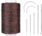 Leather Waxed Thread Cord, 250M Heavy Duty Sewing Thread Kit with Needles, 150D Upholstery Repair, Bookbinding, Shoe Repair, Leather Projects, Dark Brown