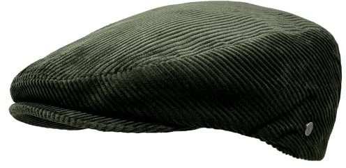 WEROR Herren Flatcap Schirmmütze Schiebermütze Mütze Cap Cord WEROR-396.1 (59, Oliv)