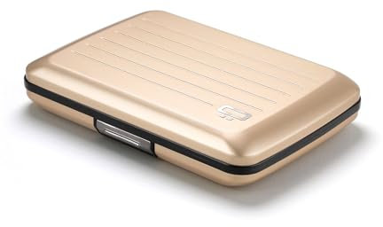 ÖGON -DESIGNS- Porte Cartes en Aluminium avec Fermoir en métal, Protection RFID Contre la fraude et la démagnétisation, Portefeuille Compact, modèle Smart Case Oslo