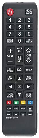 VINABTY BN59-01268D Remote Control Compatible with Samsung LED LCD Smart TV UE32M5590,UE32M5600,UE32M5620,UE32M5690,UE40MU6120, UE40MU6100,UE40MU6122,UE40MU6125,UE40MU6192,UE40MU6199