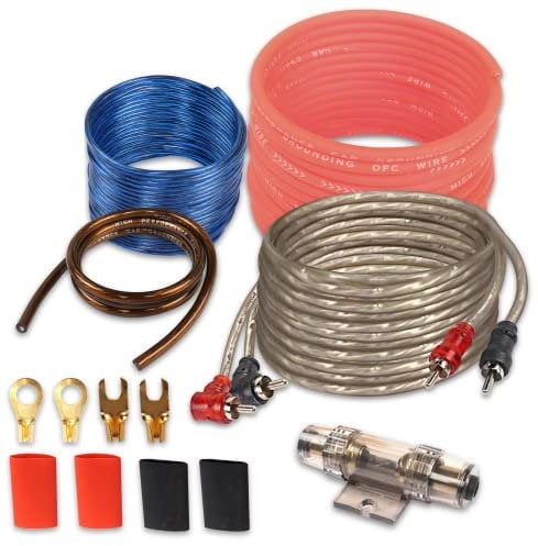 6 Gauge Car Audio Cablaggio Kit Amplificatore Installazione Cablaggio Kit con Fusibile per Car Truck Stereo Subwoofer e DIY Hobbyist