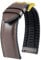 BINLUN Leder Uhrenarmbänder Silikon-Innenfutter Hybrid Elegant Schnellverschluss Lederarmband für Smartwatches Schwarze/Silberne Schnalle 6 Farben Herren Damen（Braun,22mm,Goldene Schließe