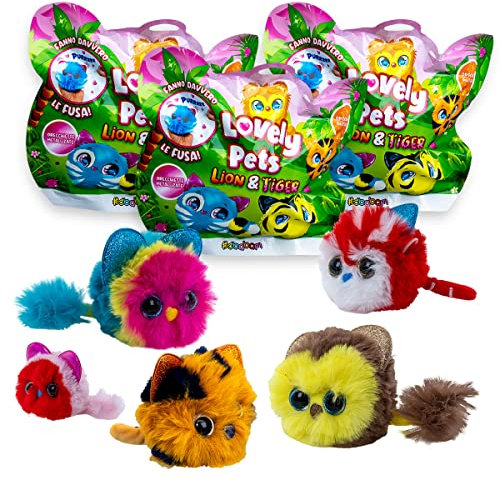#sbabam, Lion and Tiger, Spielzeug für Kinder aus dem Zeitungskiosk, Plüschtiere, Bunte Tiere, Spielzeug für Kinder, Kinder, Tierpuppen, Packung mit 3 Stück