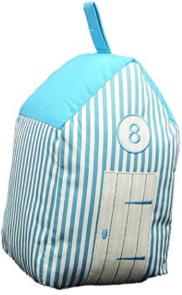 maritimer Türstopper│Strandhaus Streifen│ Maße 15x15x30cm ┼ Türkis