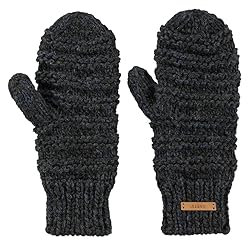 Barts Jasmin Mitts Gloves Handschuhe (one size, dark heather)