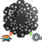 NOMADCHEF Dual-Use Silicone Pan Protectors for Stacking & Trivets for Hot Dishes | Silicone Trivet Mat | Perfect Pot and Pan Protectors For Stacking | Cookware Protectors For Stacking (6PCS-BLK/GRY)