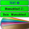 1 Stück Fun Kennzeichen 52cm x 11cm mit Wunschtext Individuell Wunschkennzeichen Wunschprägung Namens Kennzeichen Aluminium Namensschild | Individuelles Fun-Kennzeichen (neon grün)