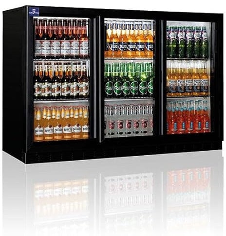 Réfrigérateur Bar Avec 3 Portes Battantes En Verre, 312 Litres, +1°/+10°C - Mastro
