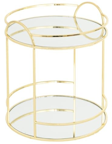 Atmosphera - Bandeja con Espejo Feel doré 2 Niveles h24cm