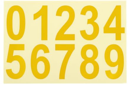 PATIKIL 2 Inch Mailbox Numbers for Outside, Self Adhesive Reflective Mailbox Number Sticker Die Cut Decal Number with Sticky Tab for Apartment House, Gold Tone