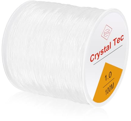 Vivifying 1mm Crystal Bracelet String,100m String for Bracelet Making, Ideal for DIY Jewellery Making, Necklace and Beading Thread