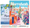 Figured'Art Malen Nach Zahlen Erwachsene Mit Rahmen Reiseposter Marrakesch Marokko - Paint by Numbers Basteln DIY Bastelset 40x50cm - Leinwand gespannt auf Holzrahmen