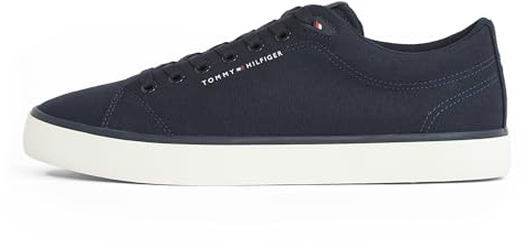 Tommy Hilfiger Herren Vulcanized Sneaker Core Canvas Low Top, Blau (Desert Sky), 40