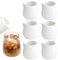 Fahibin 6 pcs 50ml Mini Porcelain Creamer Jug Set, White, For Milk, Coffee, Sauce & Gravy