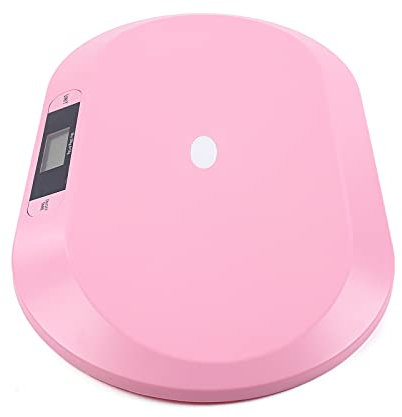 Babywaage Tierwaage Kinder Neugeborenen Waage Digital LCD bis 20 kg rosa,für exakte Messungen,44,1 Pfund, Handtuch + Lineal, Baby/Kätzchen/Welpe, Kg/Lbs/St, elektronische Babywaage