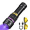 Alonefire SV115 365nm UV Taschenlampe 30W Typ C USB Aufladbar Stark Schwarzlicht Haustierurin Detektor Geld-Detektor für UV Harz, Angeln, Skorpion, Bernstein, Mineralien mit UV Schutzbrille, Batterie