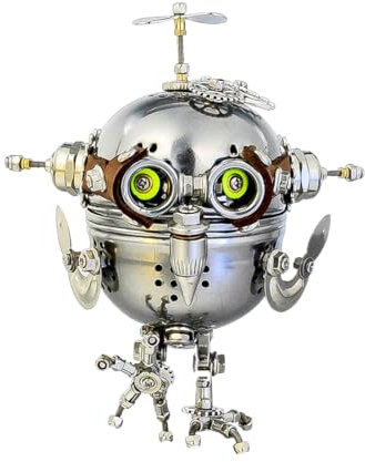 WANENGEDIY 3D DIY Metall Puzzle Bausatz Steampunk Mechanisches Ei für Eulenmodell Erwachsene Mechanisches Metall-Puzzle - 110 Teile