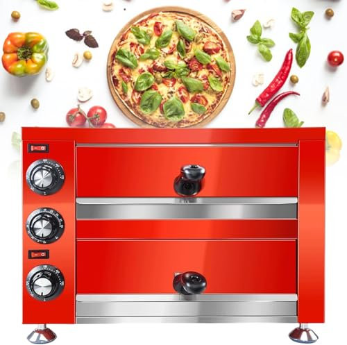 Four à Pizza éLectrique D'IntéRieur à Deux éTages De 12 Pouces Pour Restaurant, Four à Pizza De Comptoir Avec Minuterie De 60 Minutes, Four à Pizza Commercial,110V