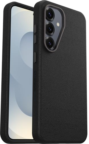 OtterBox Symmetry Cactus Leather Case for Samsung Galaxy S25, Black | Shockproof, Drop-Proof, Protective Thin Case, 3x Tested to Military Standard