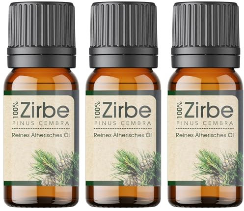 Zirbenöl10ml reines Ätherisches Öl, 100% Pinus Cembra (30 ml (3er Pack), Zirbenduft)