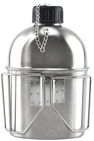 Kisangel Borraccia Portatile Acciaio Inossidabile Borraccia Per Camping Escursioni e Attività All Aperto Leggera e Resistente Senza Pratica e Facile Da Trasportare