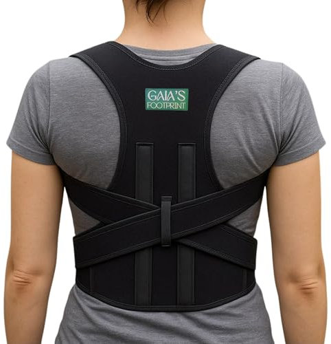Gaia's Footprint Geradehalter Haltungskorrektor – Verbesserte Rückenstütze für Damen & Herren, verstellbar (M)