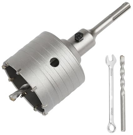 SUQIN Scie Cloche Trépan Beton Ø 75mm Avec Adaptateur SDS Plus 110 mm,Carotteuse Beton,Scie Trépan Pour Percer Des Trous Dans Les Murs En Blocs