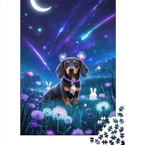 Puzzle 1000 Teile Dackel-Meteor, Für Kinder Classic Erziehung Von Kindern Holzspielzeug Unique Gift 1000pcs (75x50cm)