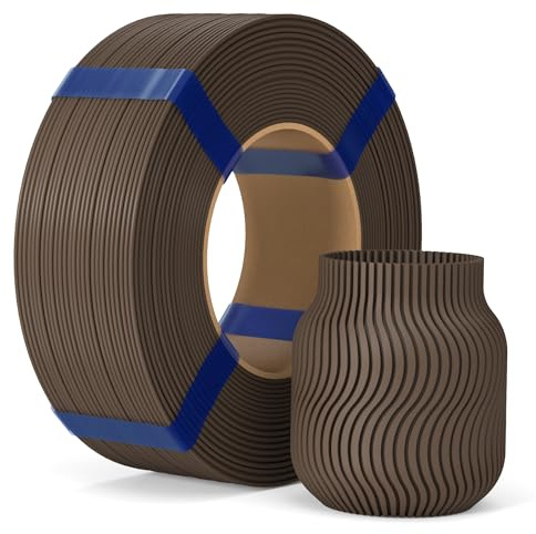ELEGOO PLA Basic Refill Filament 1.75mm Kakao Braun 1KG | 3D Druck Filament ohne Spule, Hohe Durchmessergenauigkeit, Passend für die Meisten Wiederverwendbaren Spulen