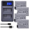 Lot De 4 Batteries LP-E8 1800 MAh avec Double Chargeur USB LCD for Appareil Photo Canon EOS 550D 600D 650D 700D Rebel X4 X5 X6i X7 2i T3i