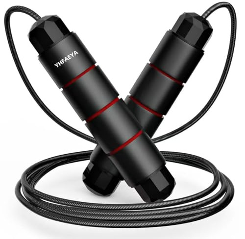 YHFAEYA Jump Rope,Adjustable Jumping Rope,Tangle Free Fast Ball Bearings skipping rope,Suitable for Men, Women, and Kids,Fitness,Workout and Slimming at Home,School.
