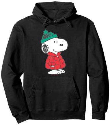 Peanuts Xmas Snoopy Merry Beagle Cold Classic Winter Walks Pullover Hoodie